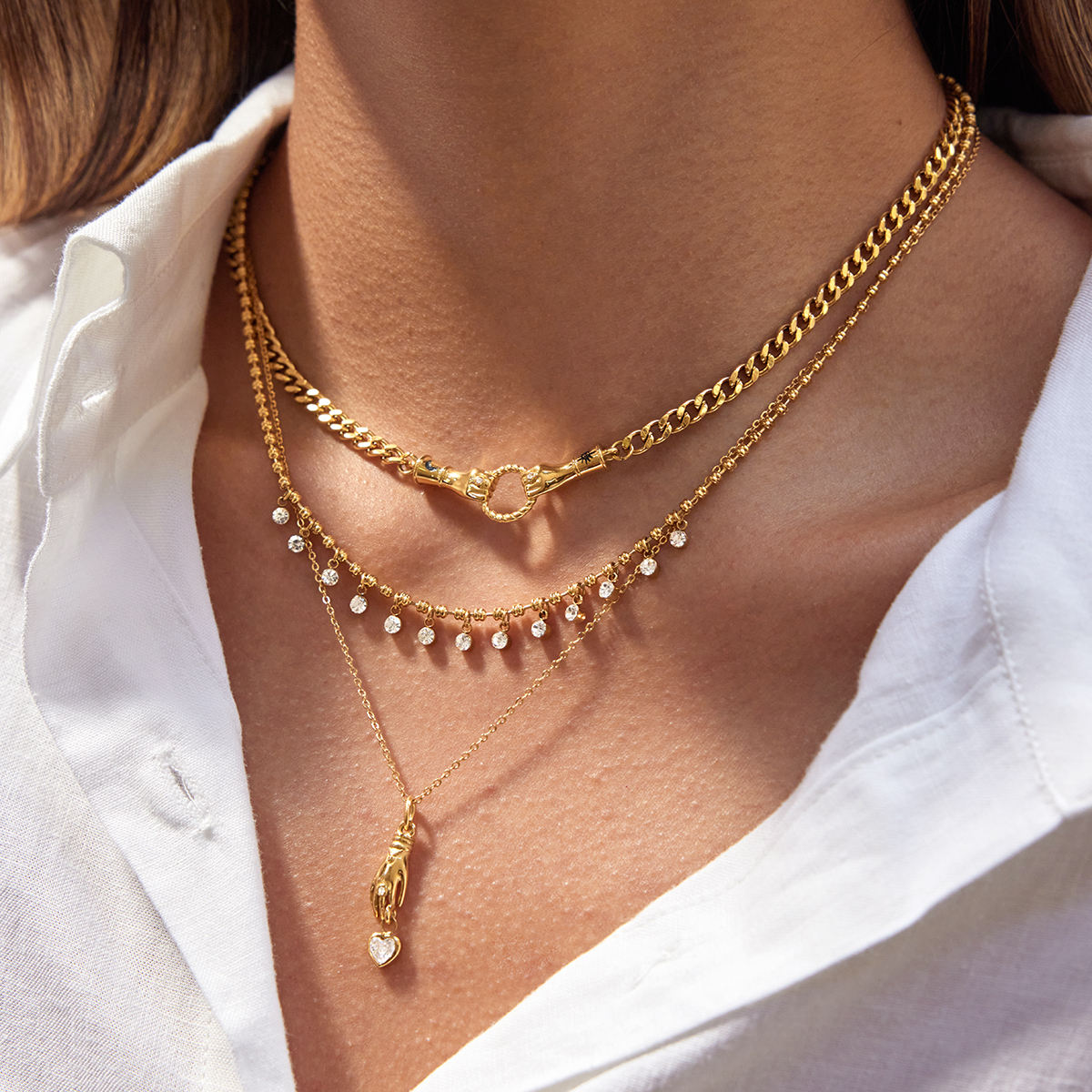 Lyra Necklace Set | Layered Gold Necklace Set