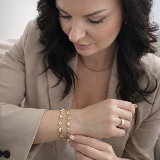 Relia - Waterproof Gold Textured Bracelet