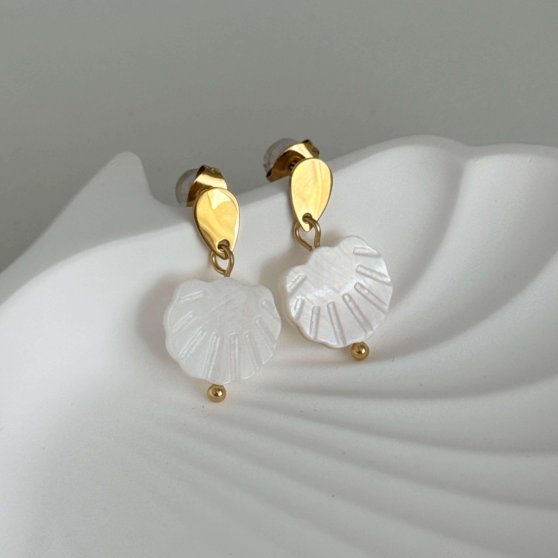 Shelly Baby - Shell Stud Earrings - Kataleya