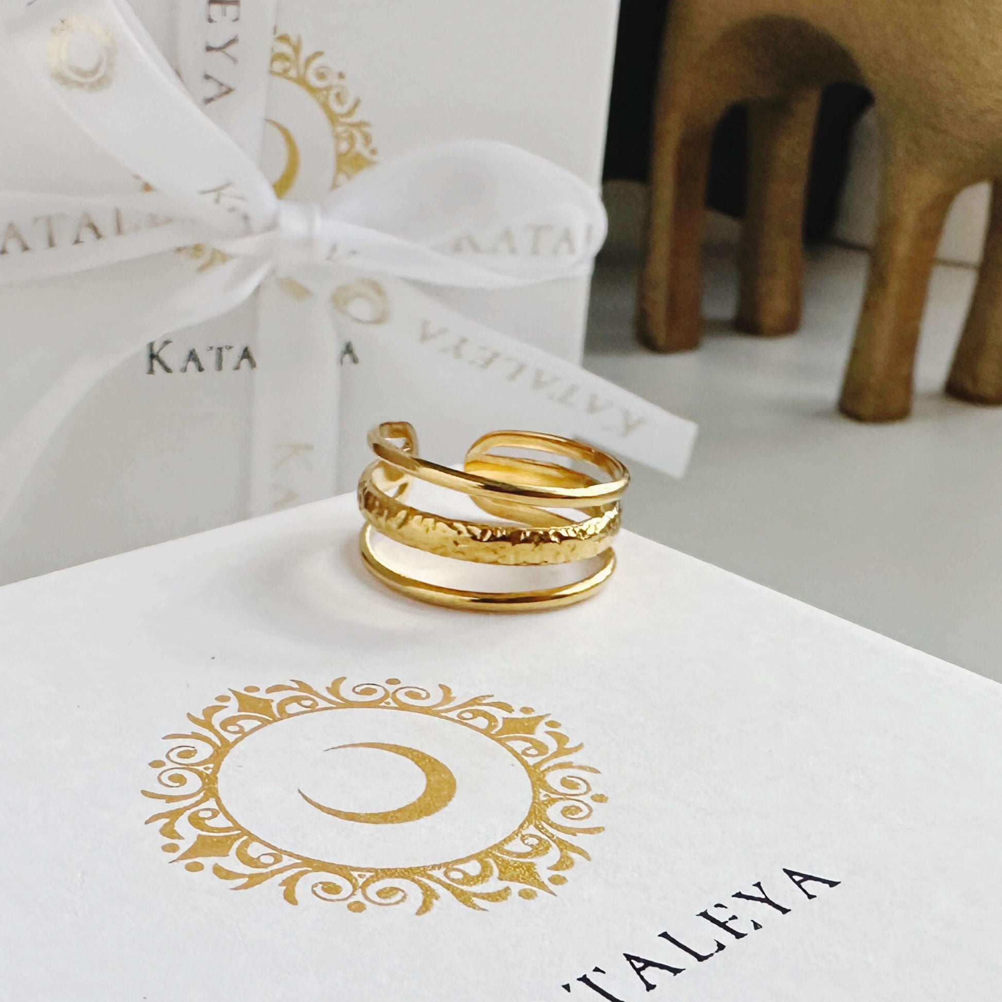 Triple Ring Gold Open Ring - Kataleya