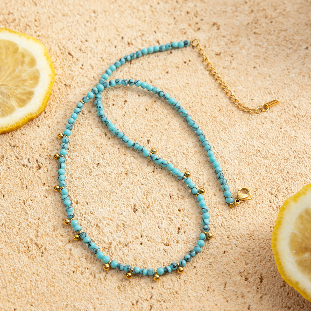 Nera Beaded Necklace | Turquoise Beaded Necklace